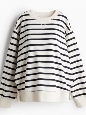 H&M Mama Striped Crewneck Sweater